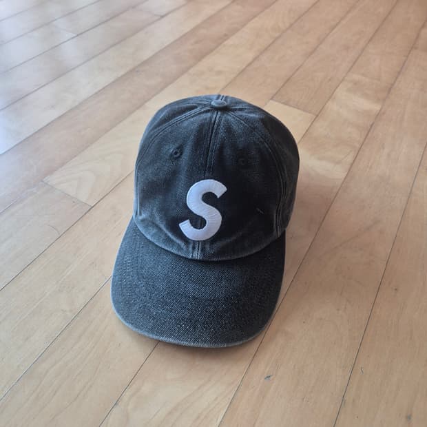 [OS] 슈프림 피그먼트 S 로고 6패널 슈프림 모자 캡