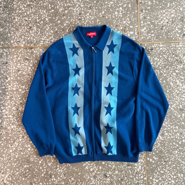 슈프림 스타 집업 폴로 스웨터 - 20ss