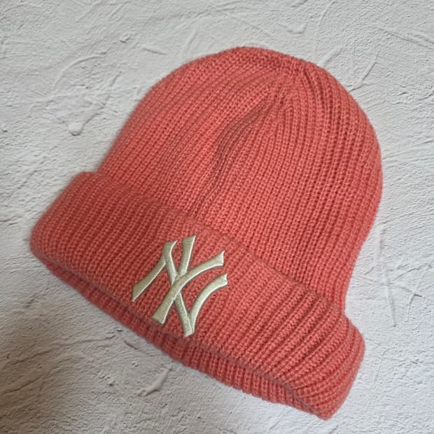 뉴욕 양키스 젤리비니 딥핑크색 비니 모자