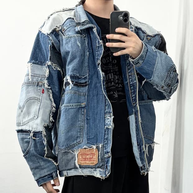 리바이스 리워크 그런지 데님 자켓