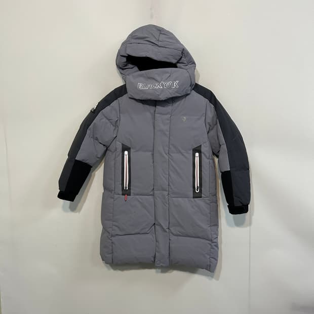 블랙야크 키즈 롱패딩 130 그레이 상태 최상