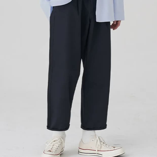 [M] 토피 원턱 와이드 코튼 팬츠 네이비 블랙, 샌드 일괄 판매