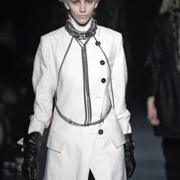 Ann Demeulemeester fw07 화이트 울코트