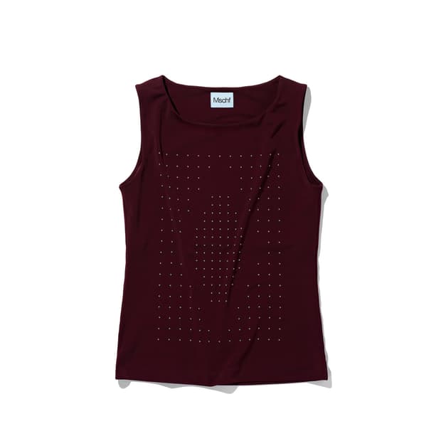 SILENT GLAM SLEEVELESS_BURGUNDY