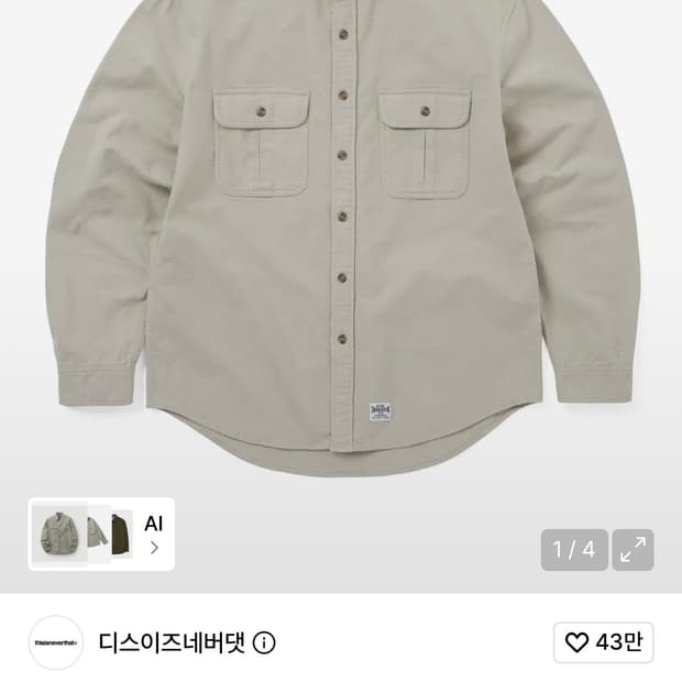 디스이즈네버댓 Flannel Country Shirt Khaki