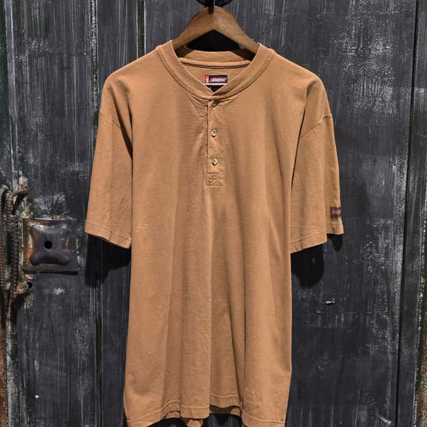 Dickies 헨리넥 코튼 반팔 티셔츠