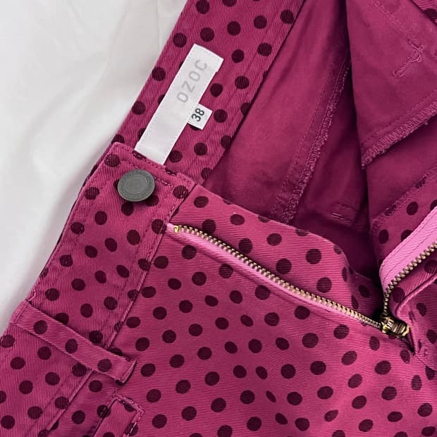 빈티지 레드 도트 미니 미디 스커트 치마  h라인