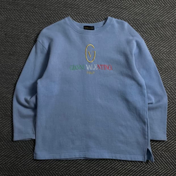 90s 지아니 발렌티노 빅로고 아카이브 맨투맨o 4146