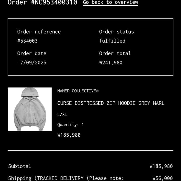 named collective 후드집업