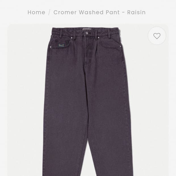 HUF CROMER WASHED PANT [RAISIN] 34