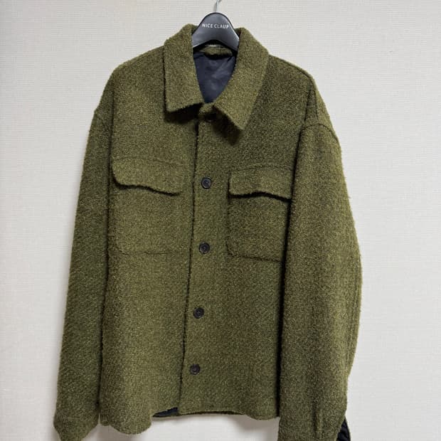 자라 울자켓 올리브그린 L