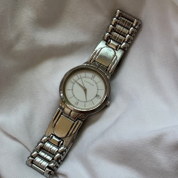vintage captain metal watch
