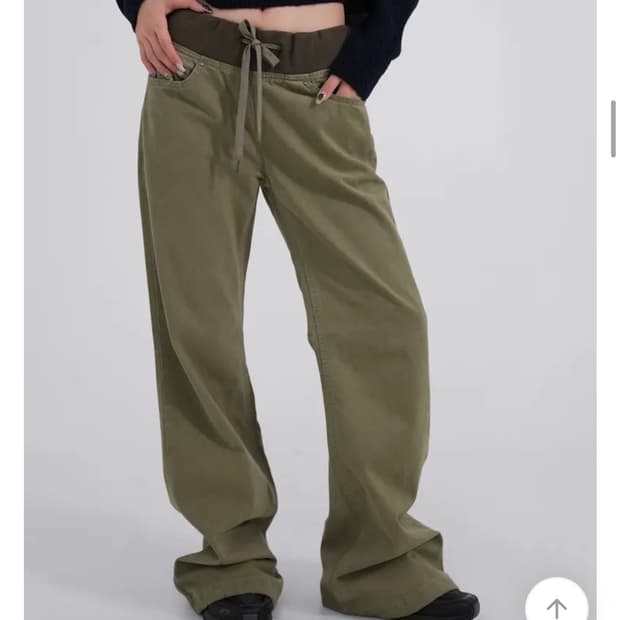 ootj 카키 밴딩 부츠컷 바지