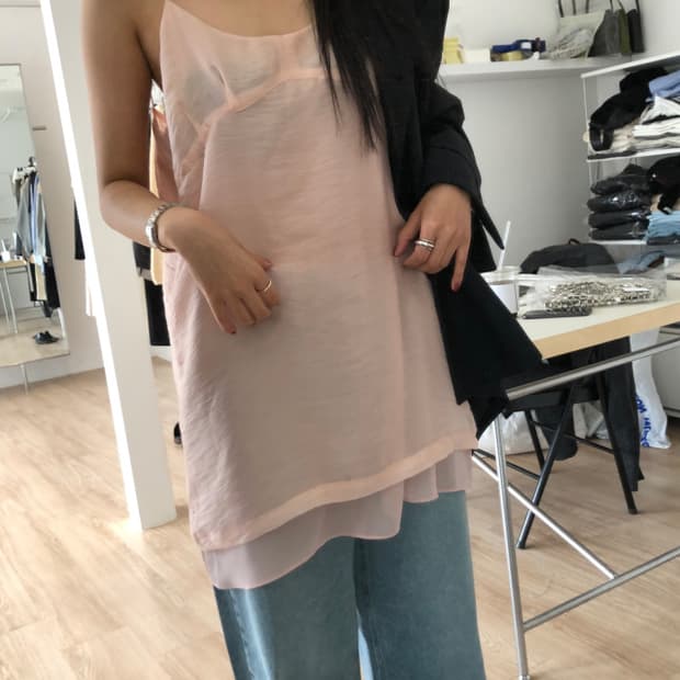 리스 lys 미니 레이어드 오간자 원피스