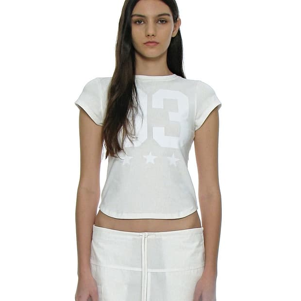 93 차오 프린티드 숏 슬리브 티