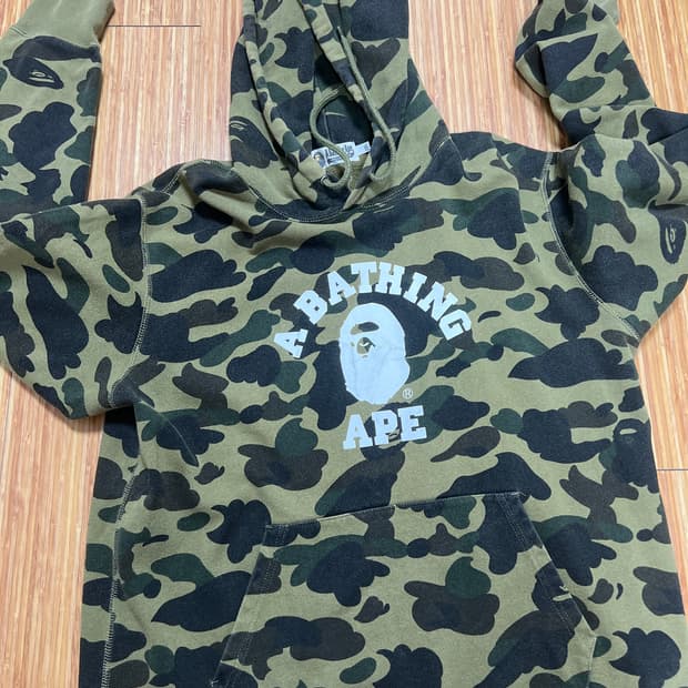 베이프 녹계 후드티 2xl