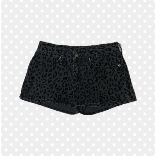 빈티지 오네갸루 호피 숏팬츠