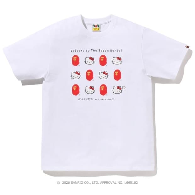 베이프 정품 S 산리오 콜라보 헬로 키티 티