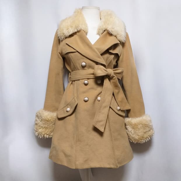 빈티지 퍼코트 히메라떼오네갸루 캐캐체 핀터깔 달천 대장 y2k자켓 로리타