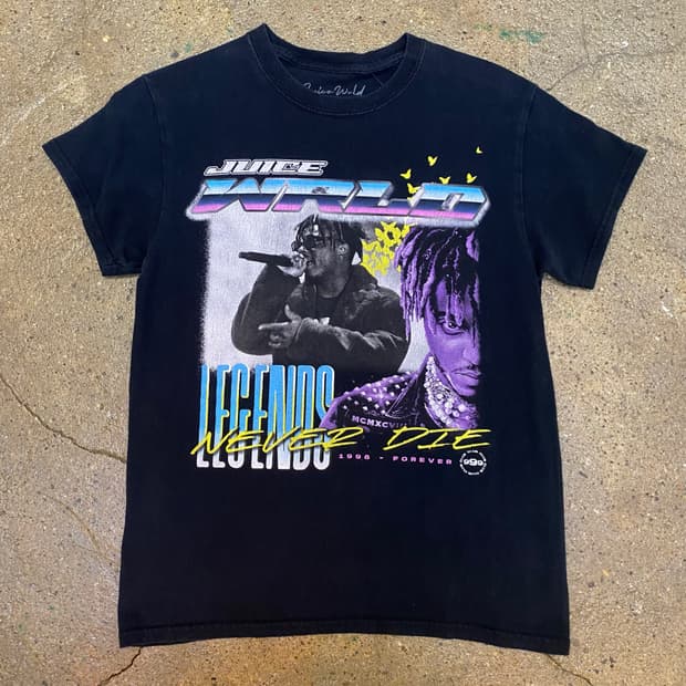 미국 빈티지 Juice wrld 그래픽 반팔티