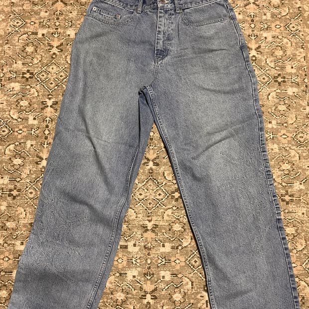 디스이즈네버댓 Web Embroidery Denim Pants