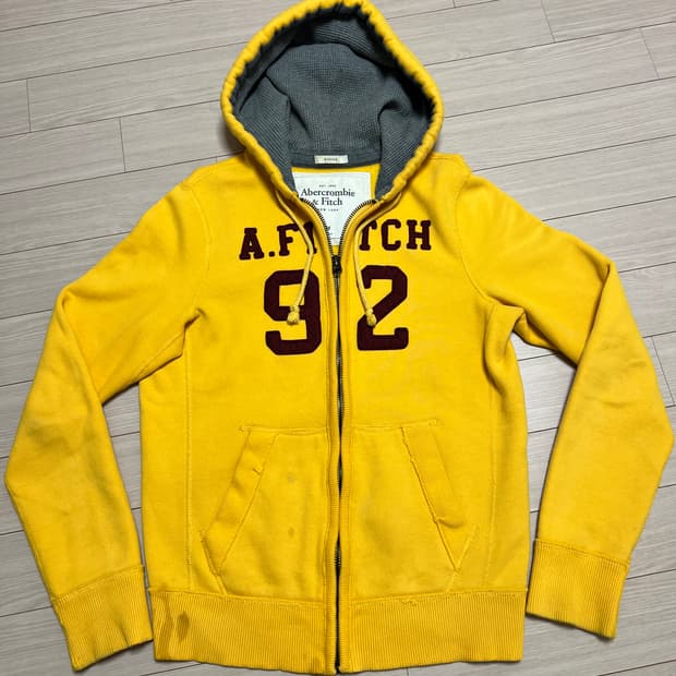 아베크롬비 앤 피치 A&F 92 후드 집업 옐로우 / M (정품)