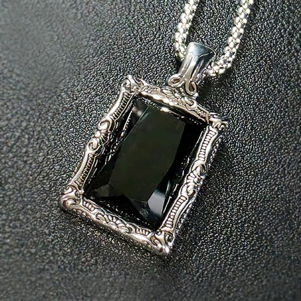 Darkpane 티타늄 펜던트 빈티지 엔틱 바로크 고딕 남자 목걸이