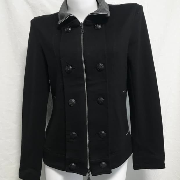 빈티지 00s 펑크 나폴레옹 하이넥 투웨이 집업 자켓