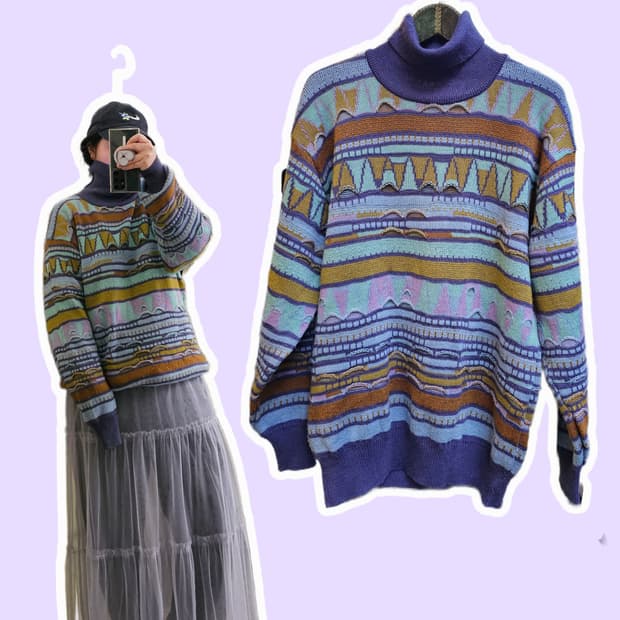 Jean-cox 에스닉 패턴 목폴라