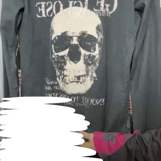 펑크 스컬 롱슬리브