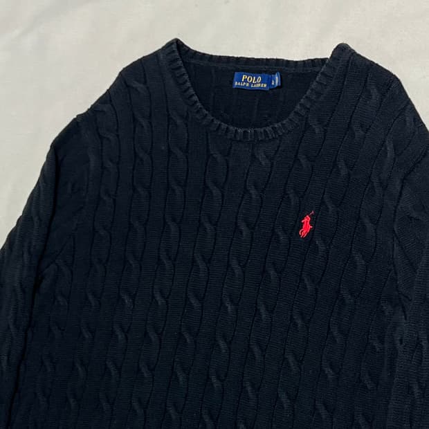 L 폴로랄프로렌 케이블 니트