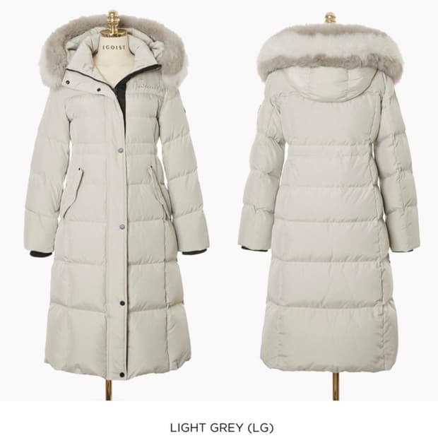 EGOIST 에고이스트 사가폭스 천연모피100% 롱구스다운