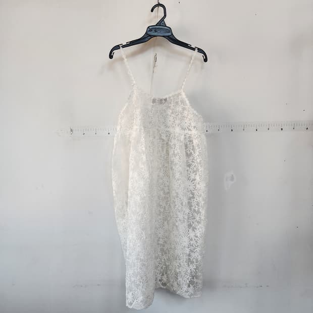 레이스 끈나시 뷔스티에 원피스 화이트