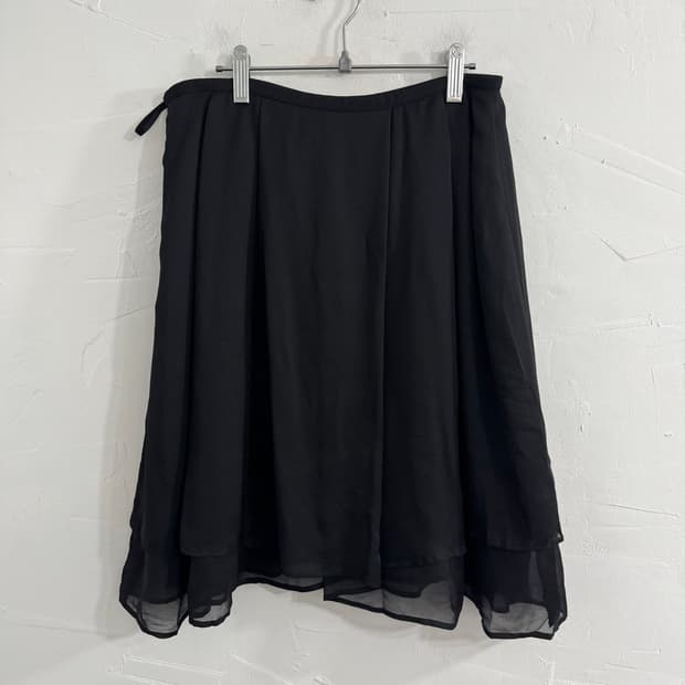 layered midi skirt