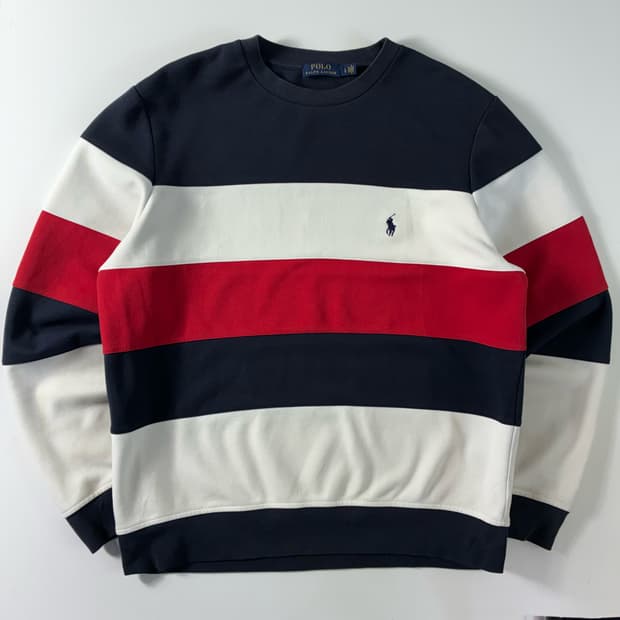 Polo  폴로 랄프로렌 자수 코튼 스트라이프 맨투맨  