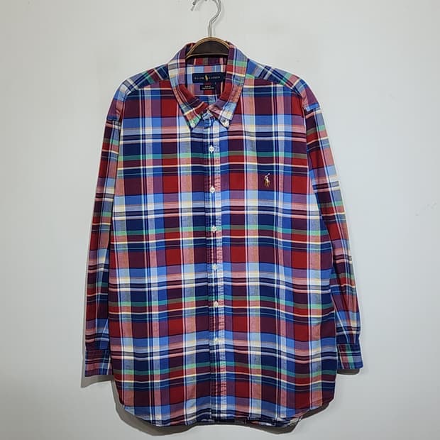 (XL) 랄프로렌 폴로 남방 체크 셔츠 로고 캐주얼 