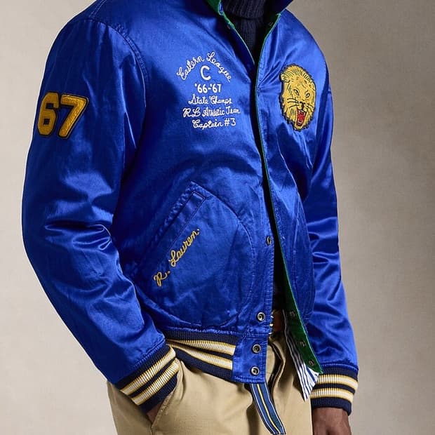 폴로 랄프로렌 (Polo Ralph Lauren) 리버시블 사틴 바시티