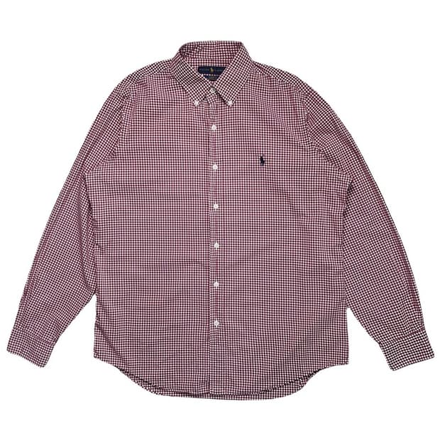 RALPH LAUREN 체크 셔츠 레드 M