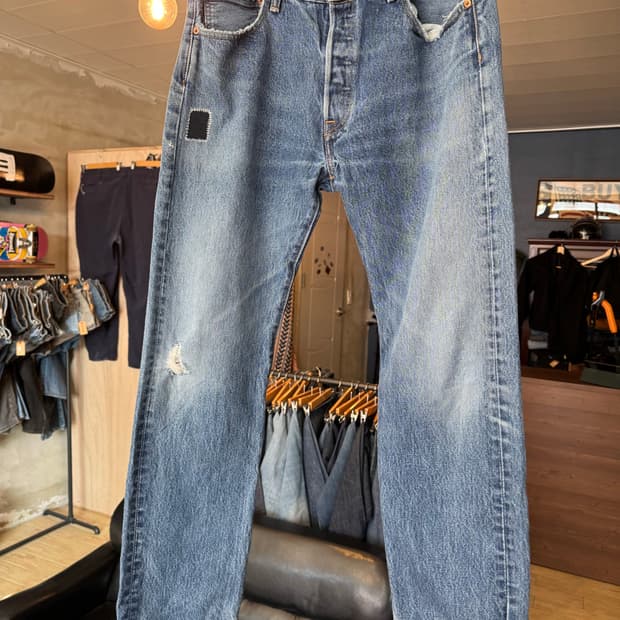  levi.s 501 34x32 핸드메이드 패치워크