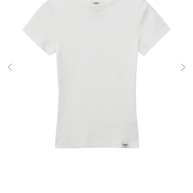 글로니 G baby tee 화이트 , G fitted tee 화이트 2개