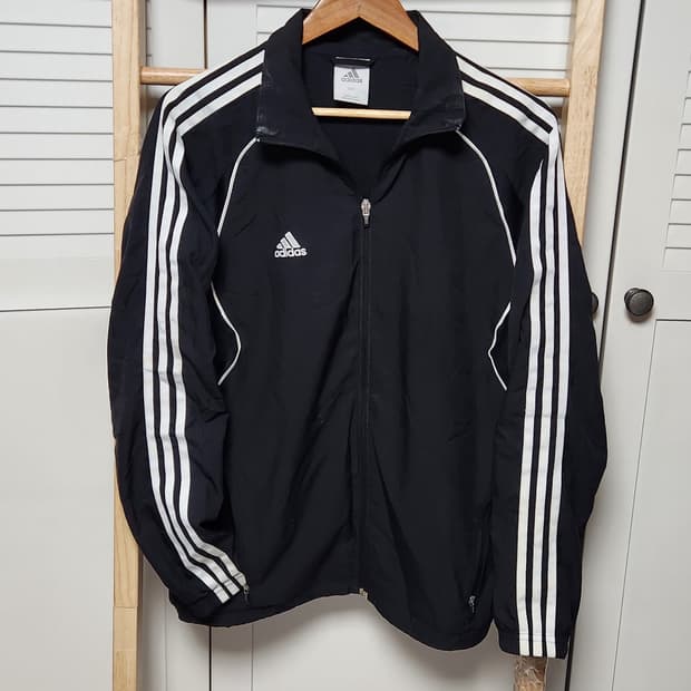 아디다스 삼선 블랙 바람막이 자켓