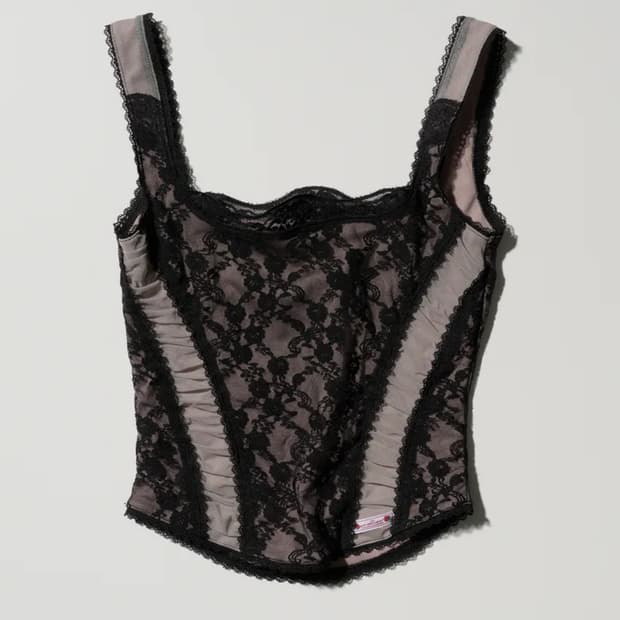 스컬프터 Team Mary Corset Top Black/Blush
