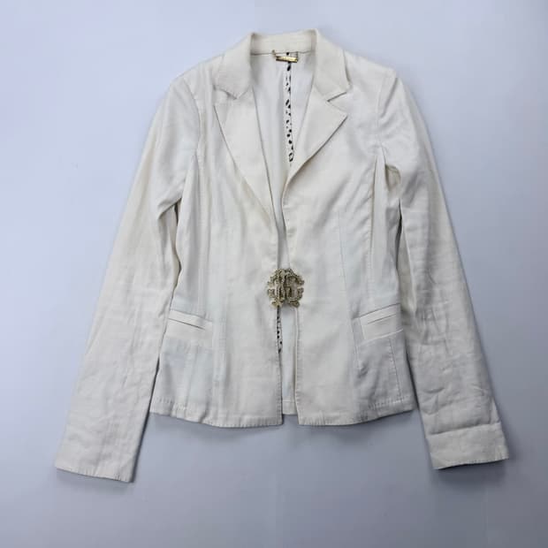 로베르토카발리 금장버클 린넨 자켓