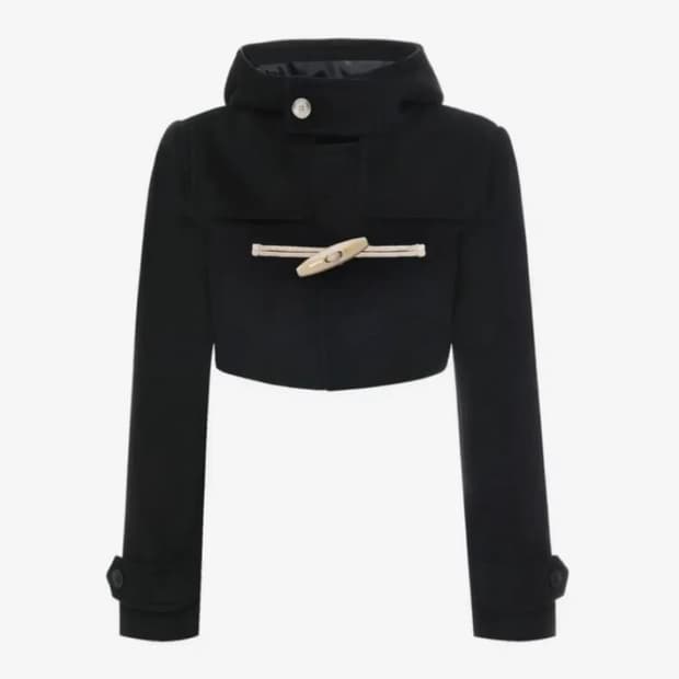 비엔프롬 떡볶이 후드 크롭 코트