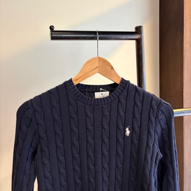 16092 - 폴로 랄프로렌 네이비 케이블 니트