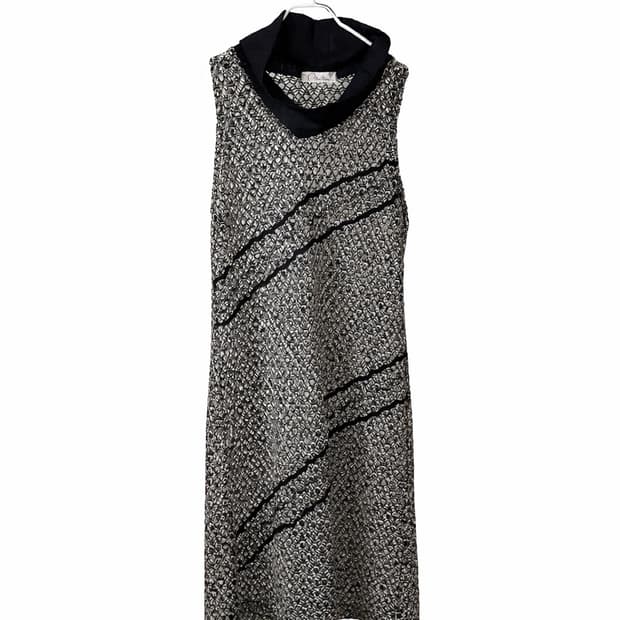 블랙 레이스 드레이프 원피스