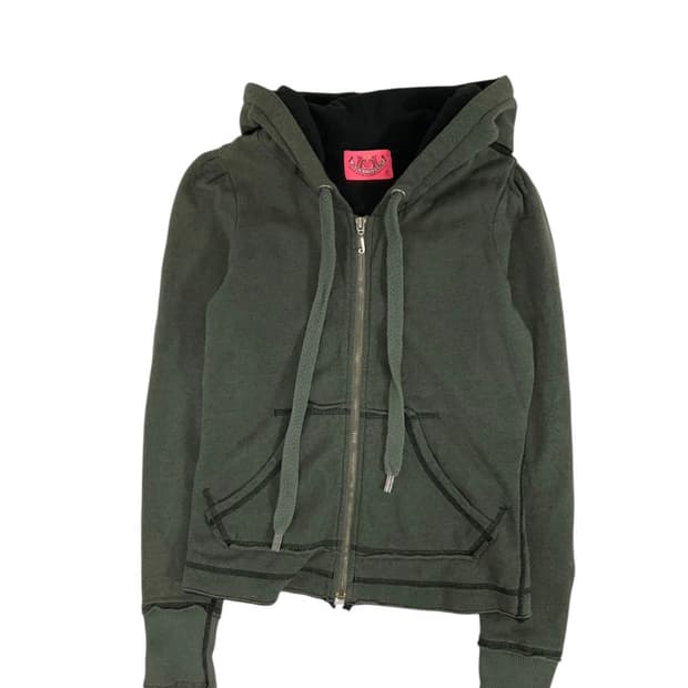 쥬시쿠뛰르 카키 후드집업