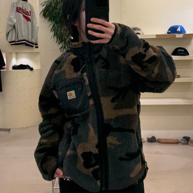 칼하트 wip 카모플라쥬 스카우트 플리스 자켓 U55