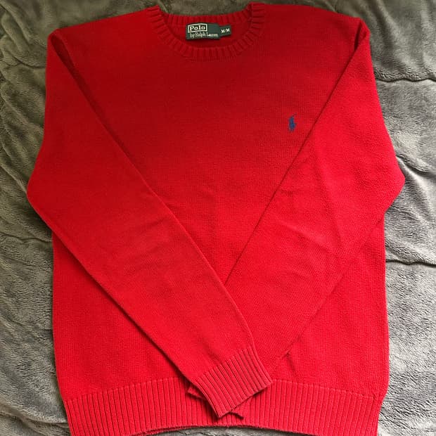 폴로 랄프로렌 니트 레드