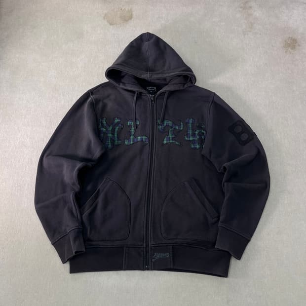 100 스투시 어센틱 올드스쿨 스펠로고 후드집업